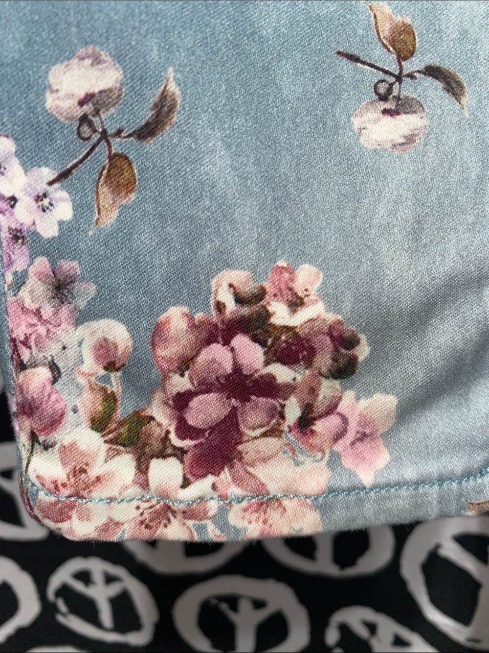 7 For All Mankind Floral Skinny Jeans - Blue/Pink/White/Green SZ 28 - Picture 5 of 10